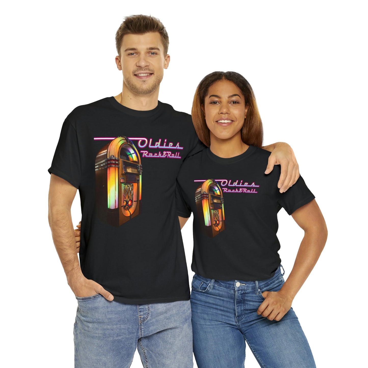 "Oldies Rock and Roll" Unisex Heavy Cotton Tee